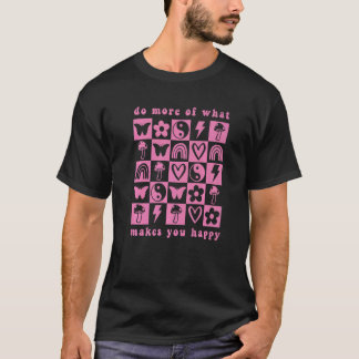 T-shirt Damier échiquier Rétro Sensibilisation à la santé