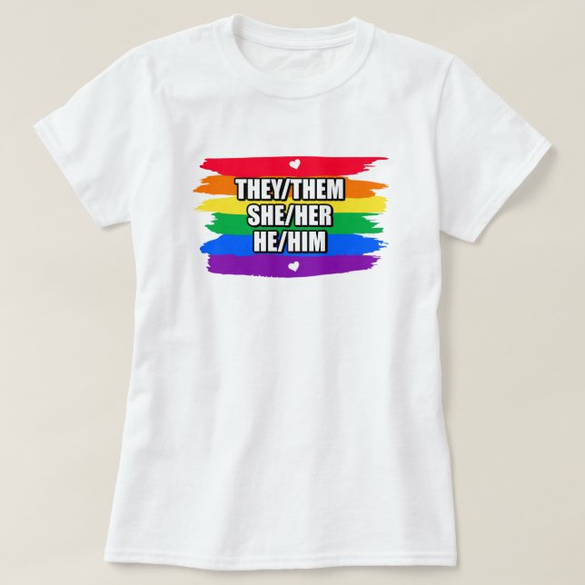 T-shirt d'amour arc-en-ciel (Design devant)