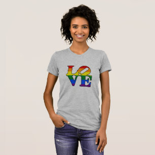 T-shirt d'amour de la fierté des femmes