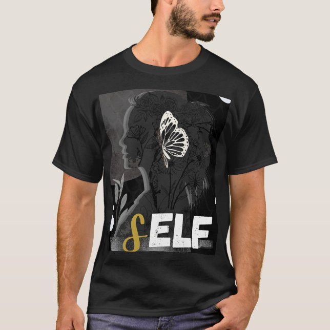 T-shirt d'amour de la fille noire et blanche (Devant)