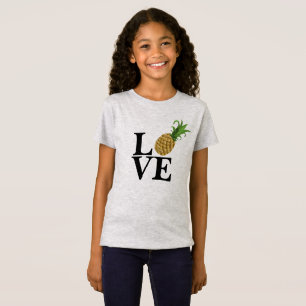 T-shirt d'amour de l'ananas de la fille