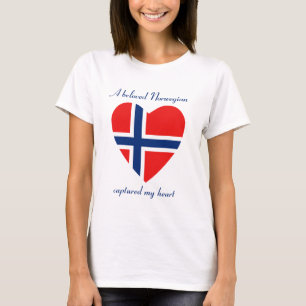 T-shirt d'amoureux de drapeau de la Norvège