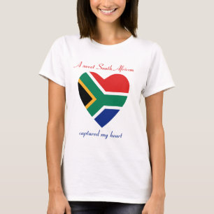 T-shirt d'amoureux de drapeau de l'Afrique du Sud