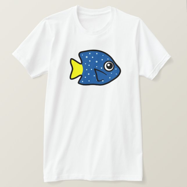 T-shirt Damselfish à queue jaune mignon (Design devant)
