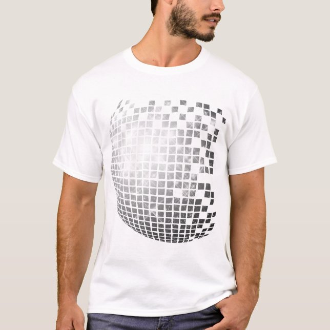 T-shirt d'amusement de boule de disco rétro (Devant)