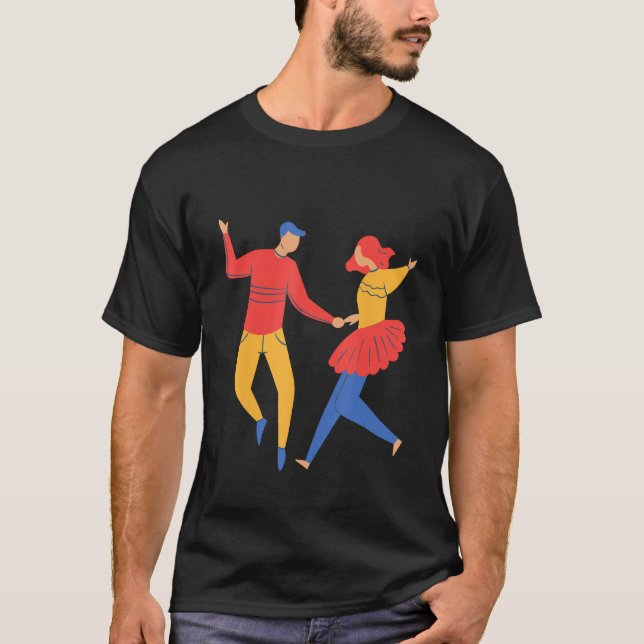 T-shirt Dance Dancer Dancing Couple Dance Dance Class Cute (Devant)