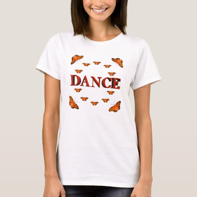 T-shirt Dance with butterflies design (Devant)