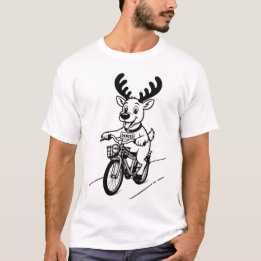 T-shirt Dancer The Reindeer a Riding a Bike