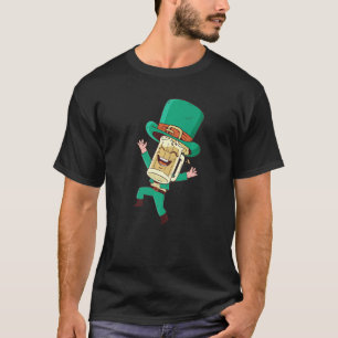 T-shirt Dancing Irish Goblin Bière Glass Figurine St Patro