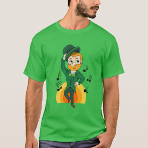 T-shirt Dancing leprechaun, dessin animé de la Saint Patri