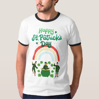 T-shirt "Dancing Leprechauns & Rainbow - St. Patrick’s Day