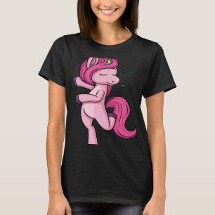 T-shirt Dancing Pink Unicorn Unicorn Pour Femmes et Filles
