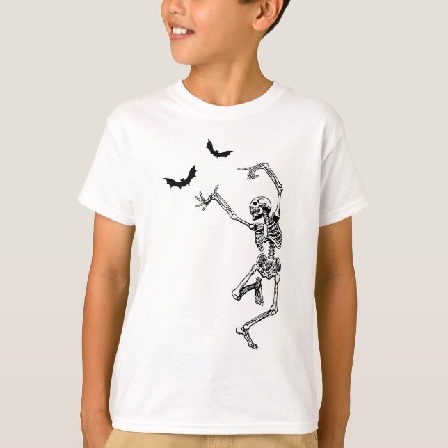 T-shirt Dancing Skeleton (Devant)