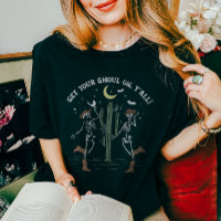 Dancing Skeleton Boot Scooter Western Halloween