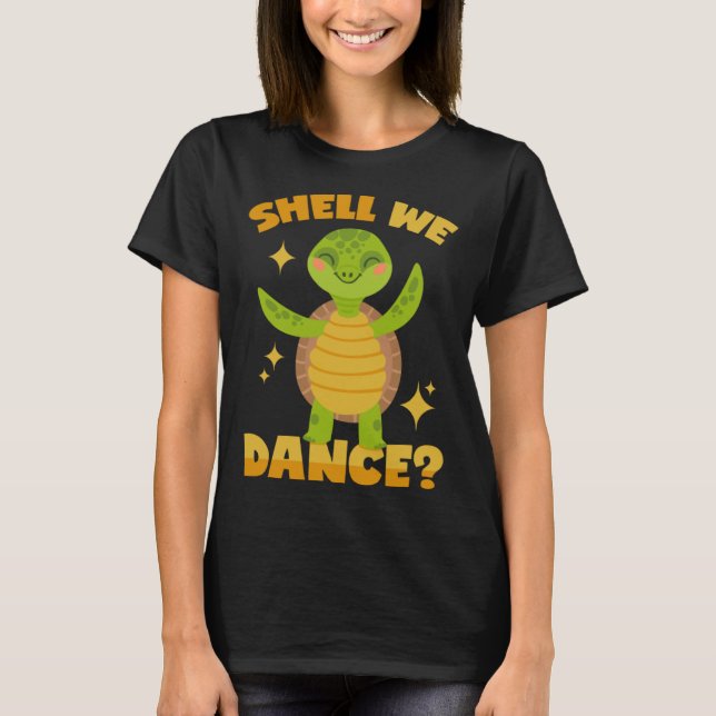 T-shirt Dancing Turtle Pun (Devant)