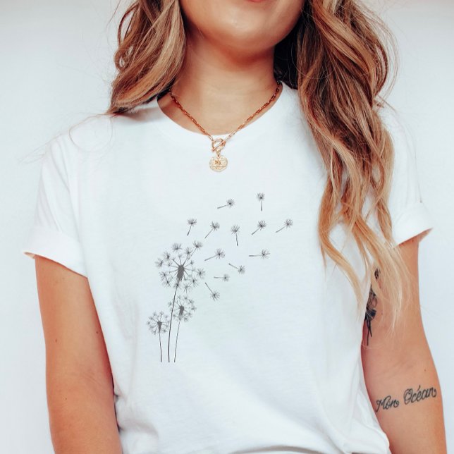 T-shirt Dandelion Breeze; Whimsical  Summer Floral (Créateur téléchargé)