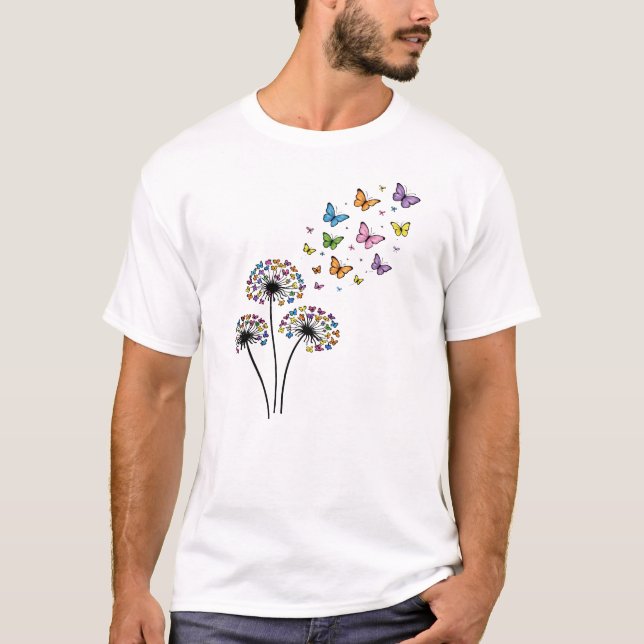 T-shirt Dandelion butterfly flow (Devant)