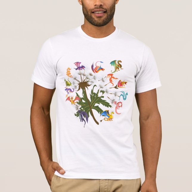 T-shirt Dandelion Dragon Flower, Dragon Lover unisex (Devant)