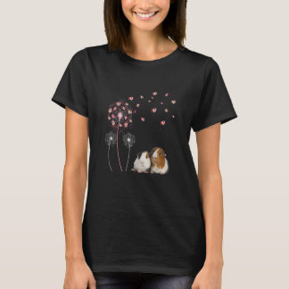 T-shirt Dandelion Guinée porc mignonne Guinée porc Floral