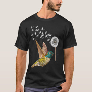 T-shirt Dandelion Hummingbird Flower Birdwatcher Herbalist