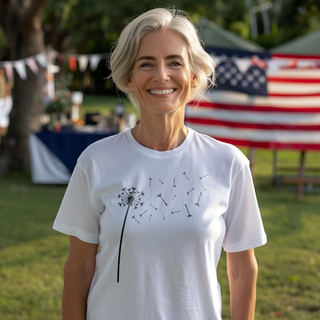 T-shirt Dandelion Seeds Boho Line Art (Créateur téléchargé)