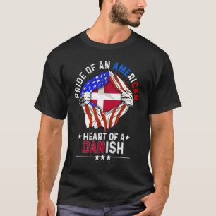 T-shirt Danemark Amérique Amérique Pride pays étranger Den