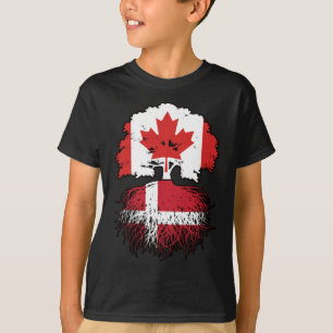 T-shirt Danemark Danemark Danemark Canada drapeau des raci