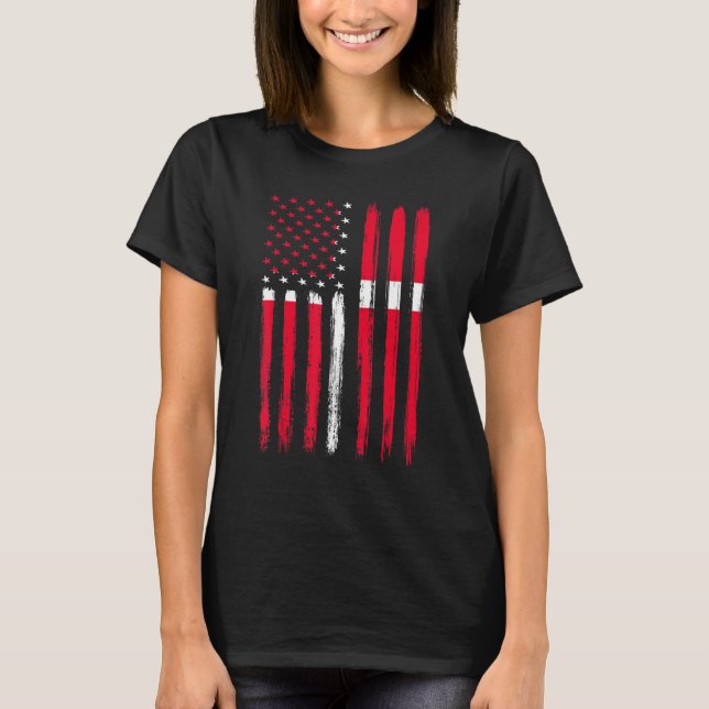 T-shirt Danemark Drapeau Danois Football Fan (Devant)