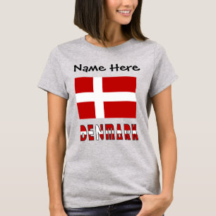 T-shirt Danemark et Drapeau Danois Personnalisés