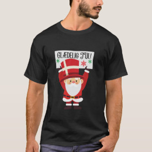 T-shirt Danemark Gl delig Jul Danois Joyeux Noël Gl del