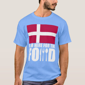 T-shirt Danemark souvenir nourriture voyage rétro