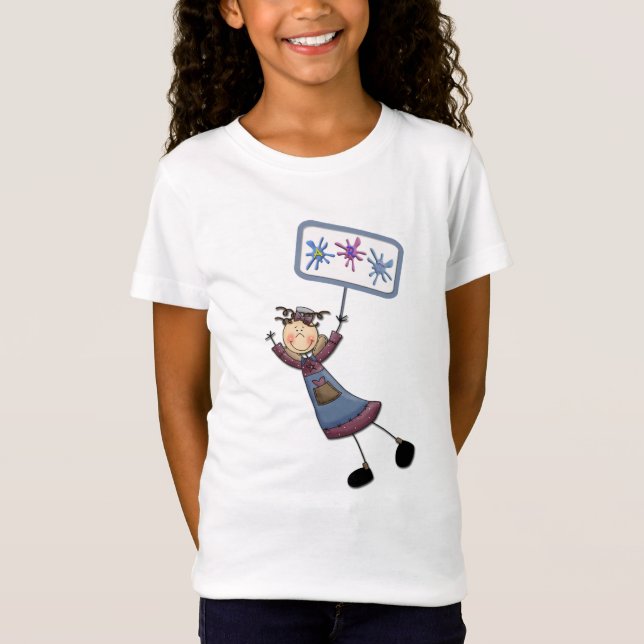 T-shirt d'ange d'art (Devant)