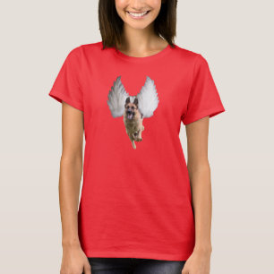 T-shirt d'ange du berger allemand des femmes