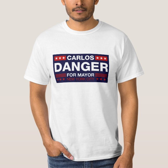 T-shirt Danger de Carlos pour le maire de NYC (Devant)
