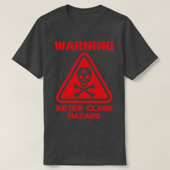 T-shirt Danger de classe de Keter d'avertissement SCP (Design devant)