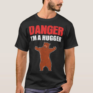 T-shirt Danger Je Suis Un Ours Grizzly Câlin 