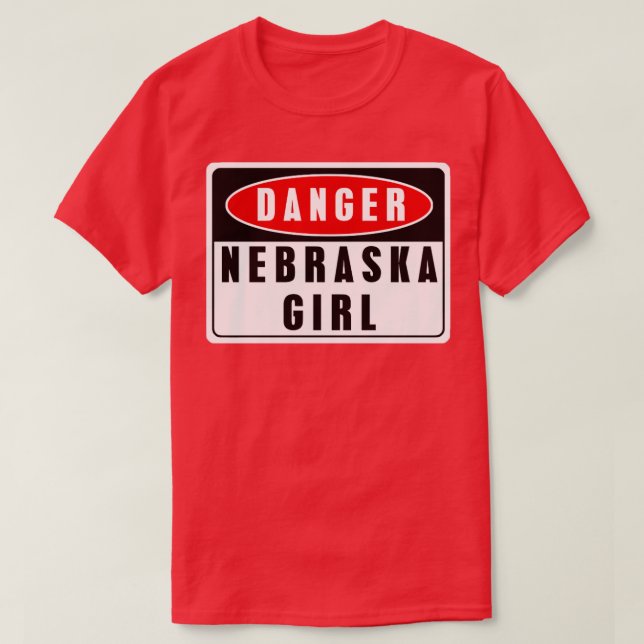 T-shirt danger Nebraska fille (Design devant)