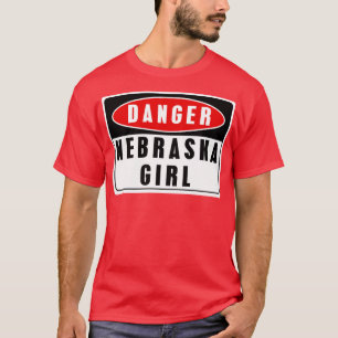 T-shirt danger Nebraska fille
