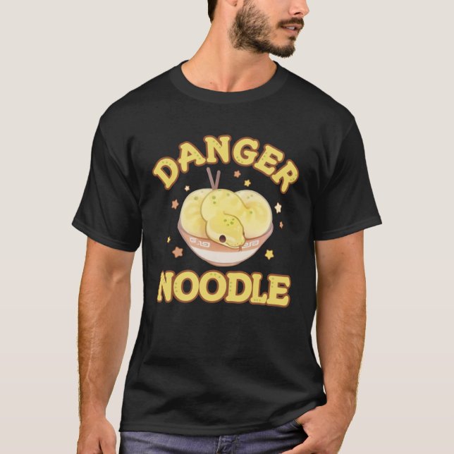 T-shirt Danger Noodle Snake   Snakes Meme Ball Python (Devant)