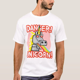 T-shirt Danger ! Unicorne !