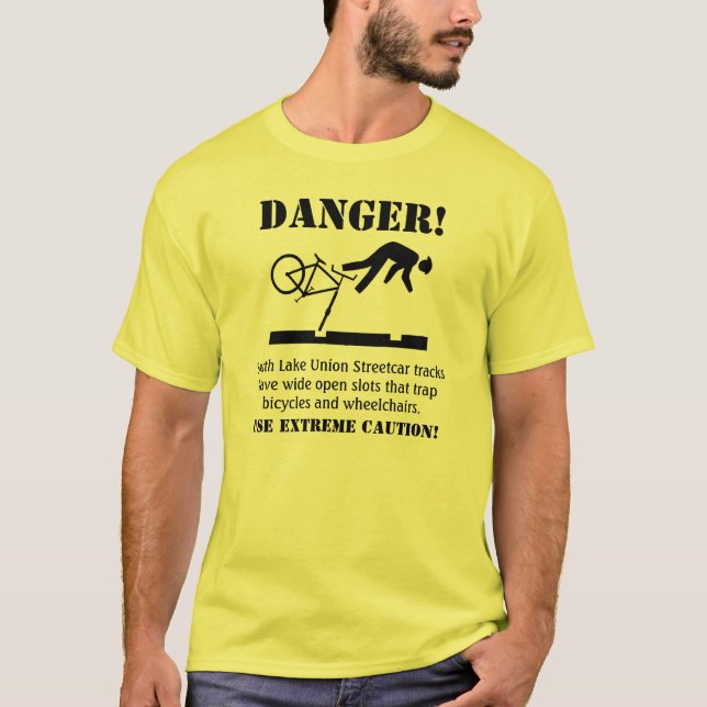 T-shirt DANGER ! Voies dangereuses (Devant)