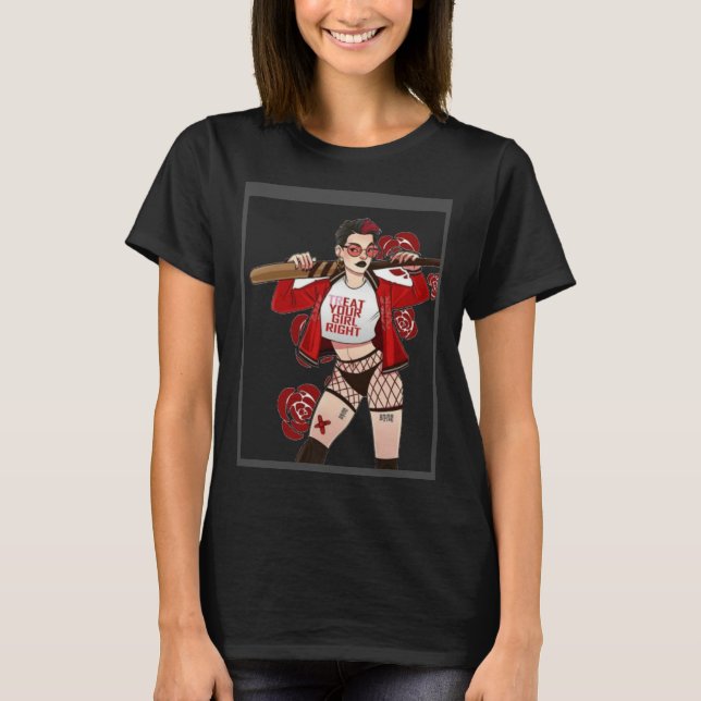 T-shirt Dangerous woman print (Devant)