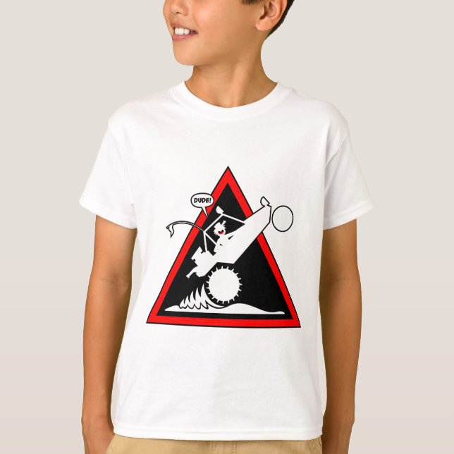 T-shirt Dangers du WHEELIE RAIL de sable (Devant)