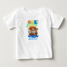 T-shirt d'anniversaire de bébé de l'arche de Noé