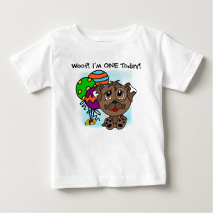 T-shirt d'anniversaire de Chien Chien Brown custom