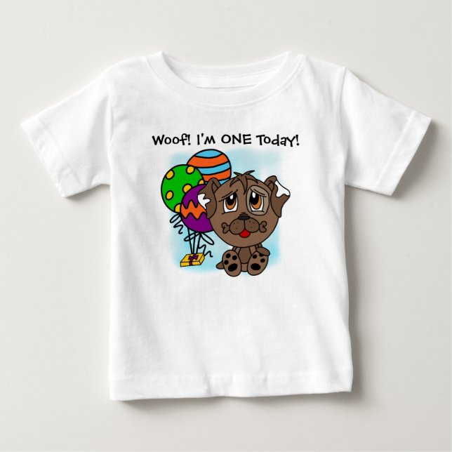 T-shirt d'anniversaire de Chien Chien Brown custom (Devant)