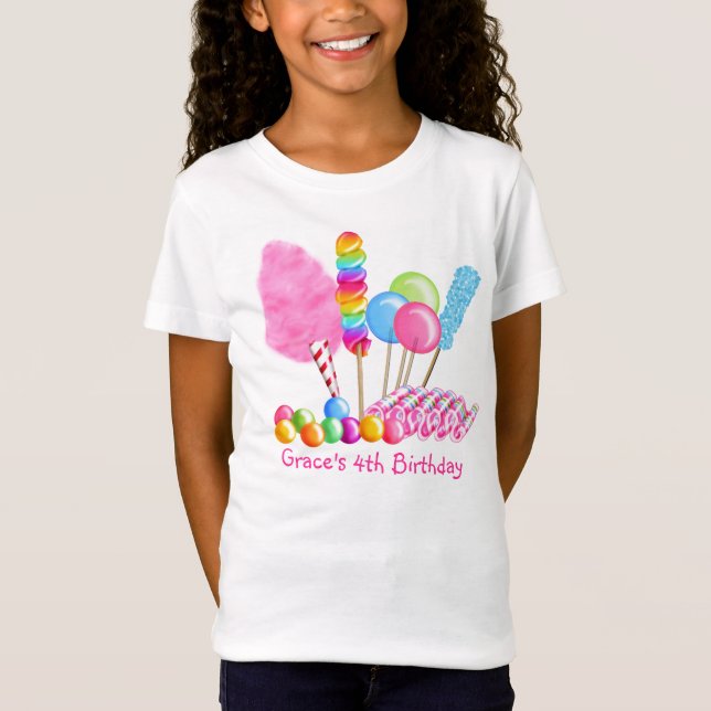 T-shirt d'anniversaire de cirque de sucrerie (Devant)