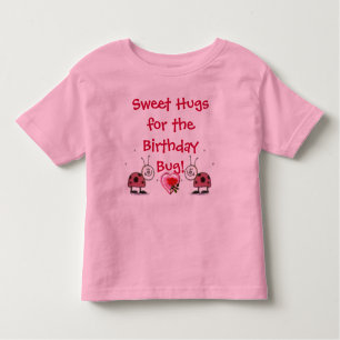 T-shirt d'anniversaire de coccinelle d'enfants