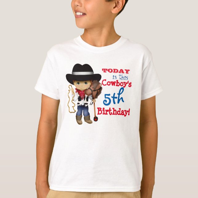 T-shirt d'anniversaire de cowboy (Devant)