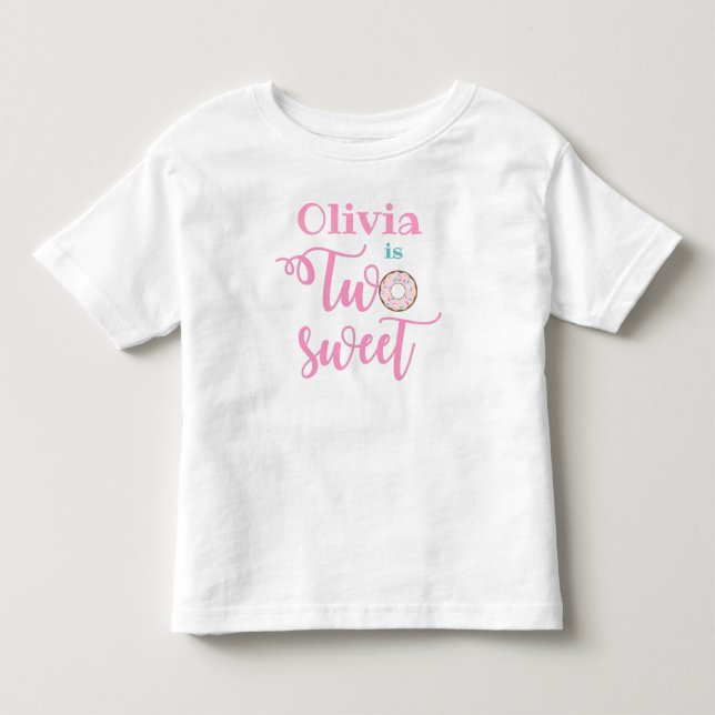 T-Shirt d'anniversaire de Donut Deux T-Shirt doux (Devant)